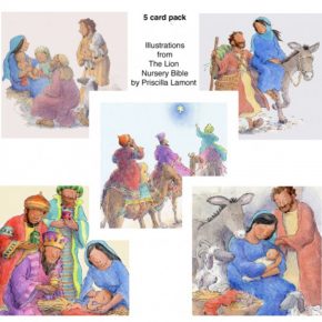 christmas story cards x 5